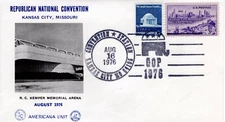 GOP CONVENTION, KEMPER MEMORIAL ARENA, KANSAS CITY, MO  1976  FDC9285