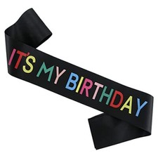 It's My Birthday' SashBirthday Sash for WomenColorful Letters Birthday SashQu...