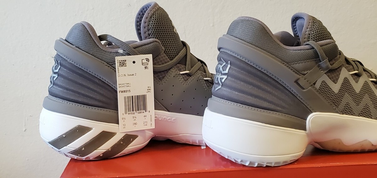 Adidas D.O.N. ISSUE 2‎ Basketball Shoes Gray White FW8515 Mens Size 7 Adidas D.O.N. Issue 2 FW8515 Grey/White Men main image 4
