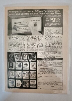 1969 vintage AD 8 Track Tape Cartridge Player Columbia Cartridge ...