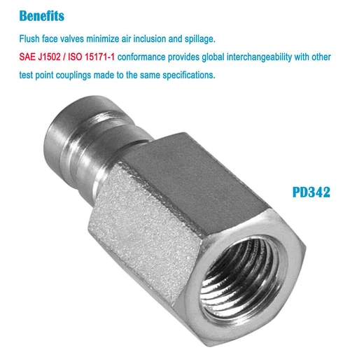 PD342 Series PD Steel Test Port & Diagnostic Equipment Quick Nipple 6000 psi√ - Picture 9 of 17