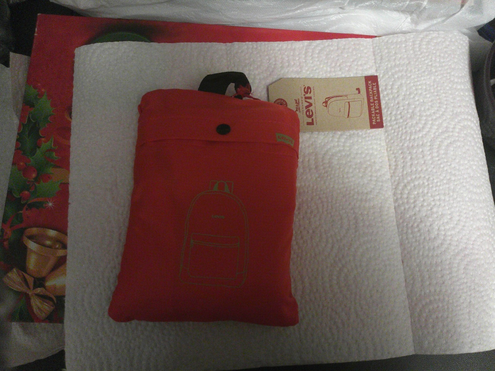 Levi's packable red backpack new with tag red