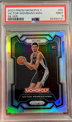 2023 Panini Monopoly Prizm Silver Rookie Victor Wembanyama #81 PSA 