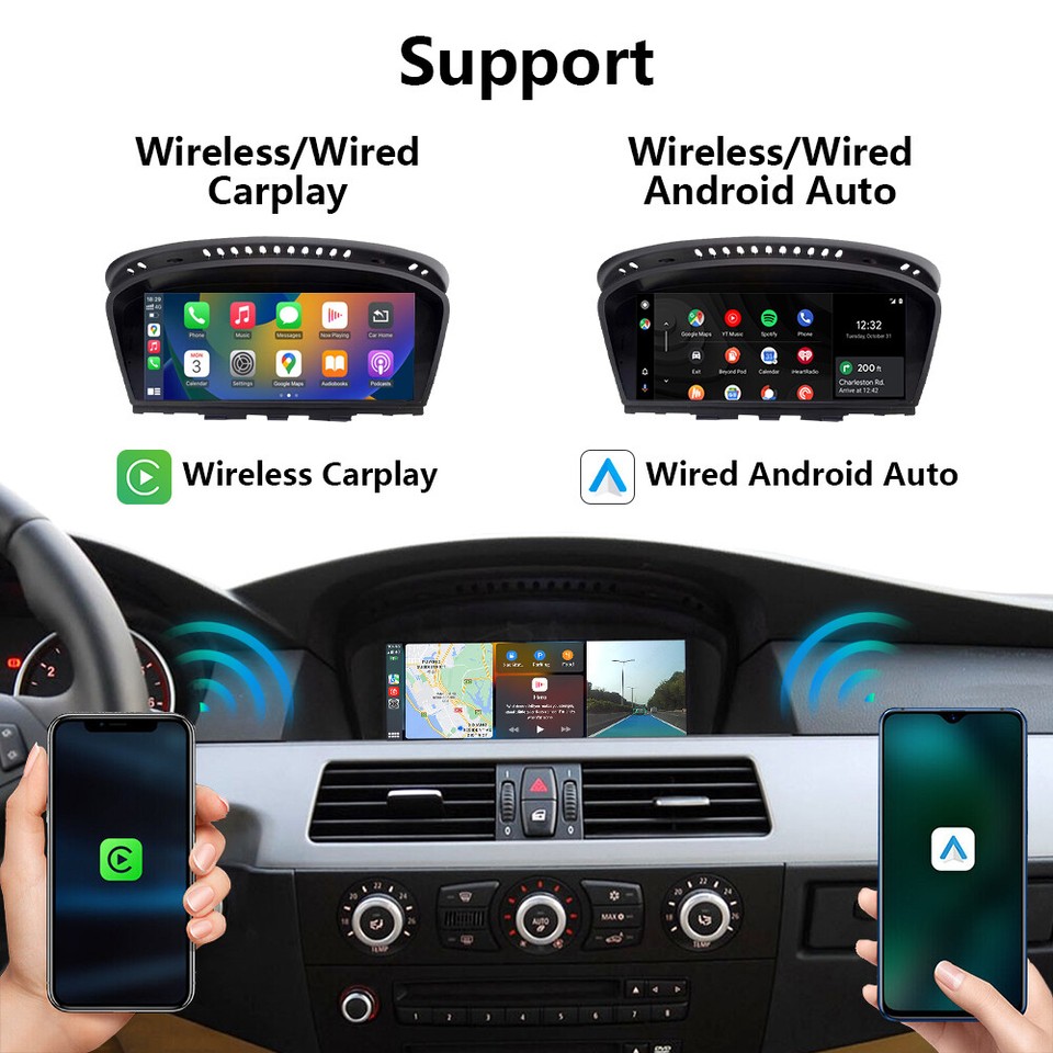 8.8' Wireless CarPlay Auto Car Touch Screen For BMW E90 E60 E61 E63 CCC ...