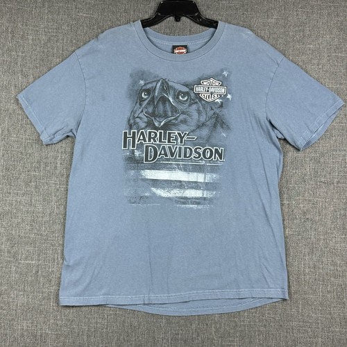 Camisa Harley Davidson Para Hombres Port Aransas Texas Pesca Motocicleta Azul Grande - Imagen 9 de 19