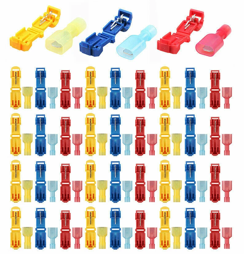 210PCS Waterproof 22-10AWG T-Tap Quick Splice Wire Crimp Connector Terminal  Kit - Image 2 of 4