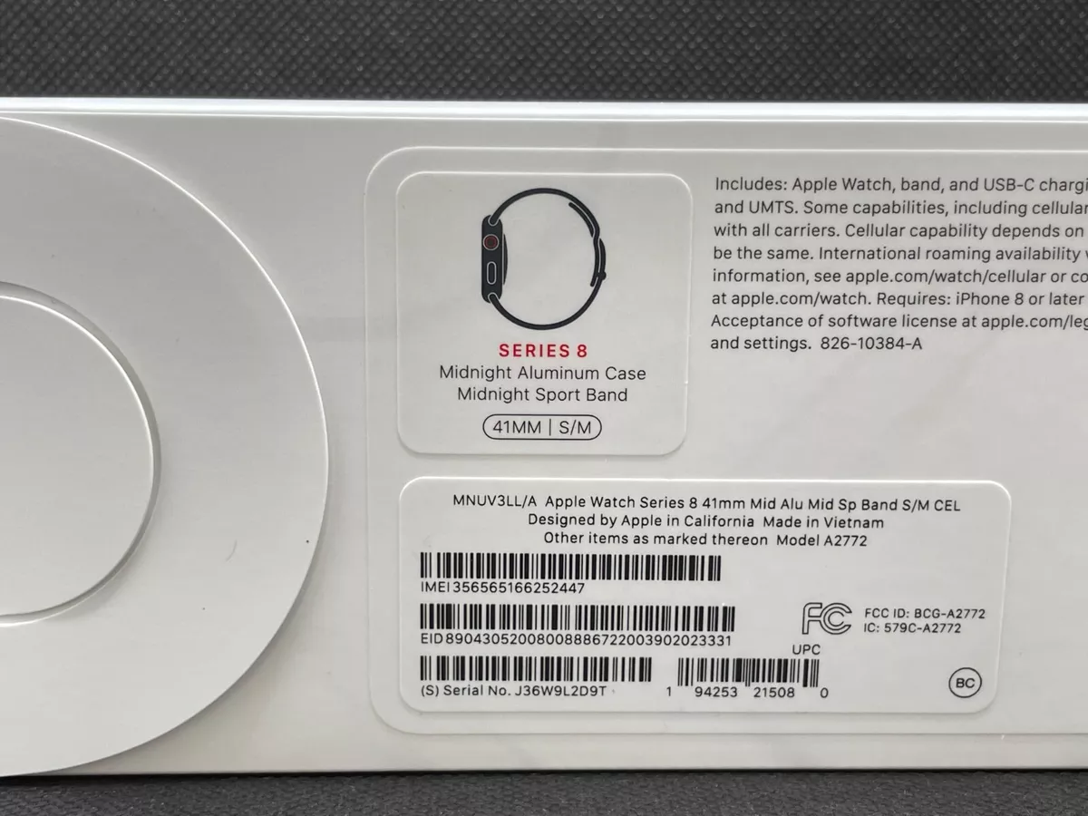 ⭐ Apple Watch Series 8 41mm GPS + Cellular Midnight NEW