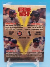1997 Topps Interleague Match-up Mystery Finest #ILM5 Thomas / Sosa Unpeeled