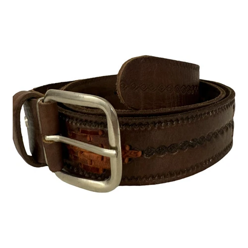 Echtleder Gürtel Dunkelbraun Rinderleder Luxus Herren Handmade Marokko - Bild 2 von 5