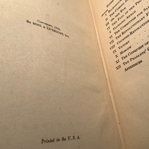 Ten Days That Shook The World by John Reed 1919 Boni and Liveright first edition - Picture 6 of 8
