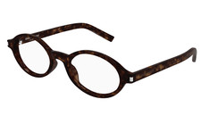 Saint Laurent SL 751 JEANNE OPT 002 Havana Eyeglasses Frame Oval New Authentic