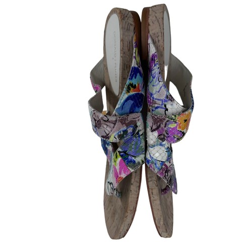 Donald J. Pliner Womens Size 8.5 M Flip Floral Snake-Embossed Sandal - Picture 6 of 8