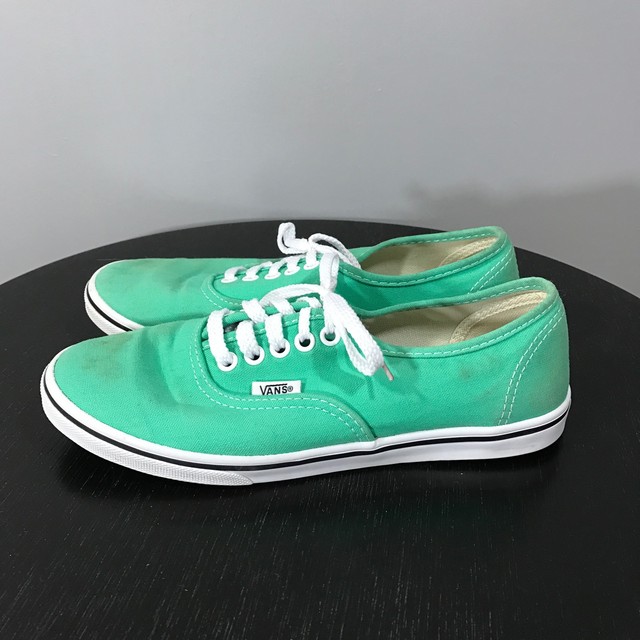 VANS LaceUp Sneakers WMNs 5.5 Boat Tennis Shoes Skater Mint Green eBay
