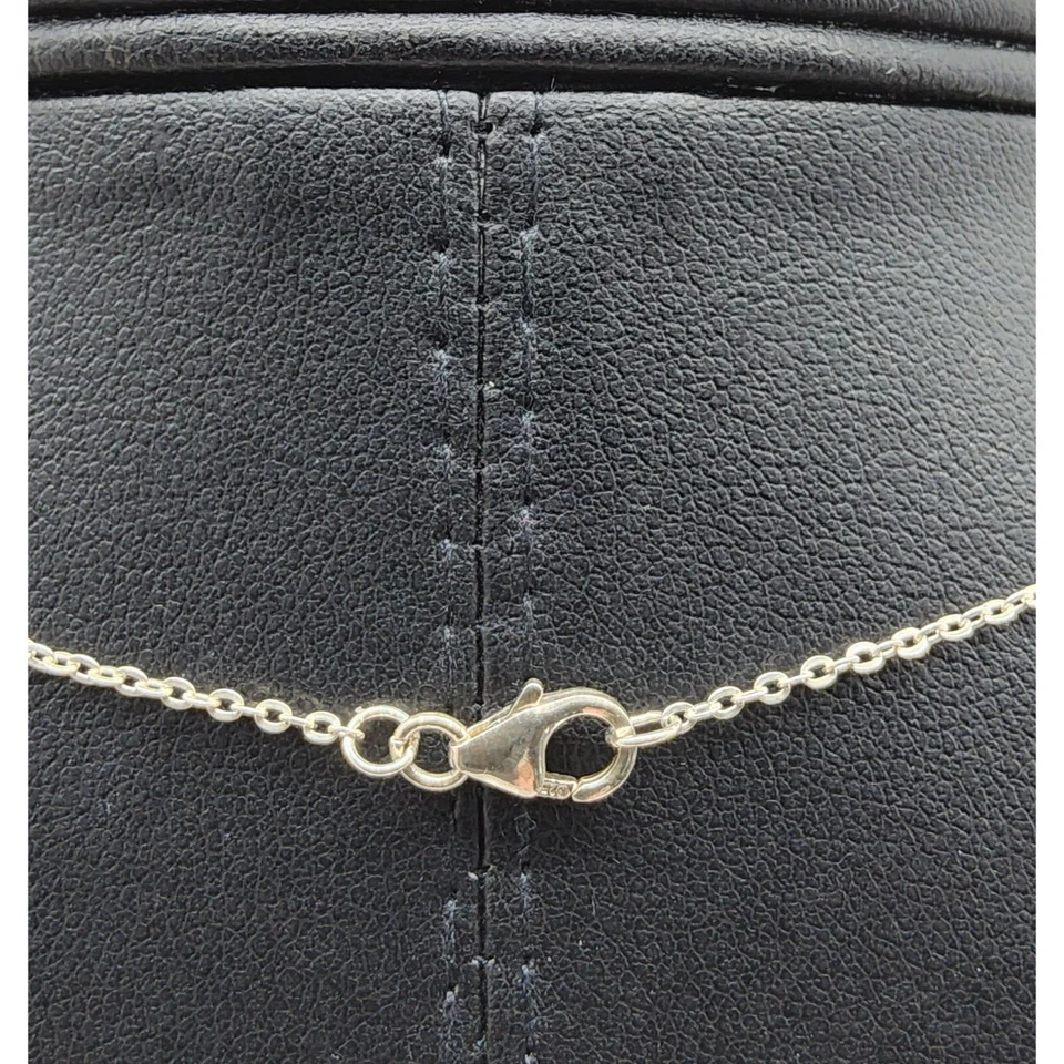 LUC Sterling Silver Red Tourmaline Necklace And Earrings Set Foto 4 de 4