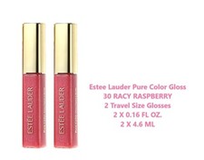 2 PC Estee Lauder Pure Color 30 RACY RASPBERRY Shimmer Lip Gloss 2 X 0.16 oz.