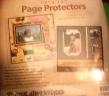 12" x 12" Page Protectors Scrapbook Refill Post Bound 3-ring 12/pk for 24 pages