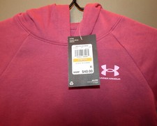 Under Armour Girls Rival Fleece Hoodie Youth Size S 1370692 Maroon