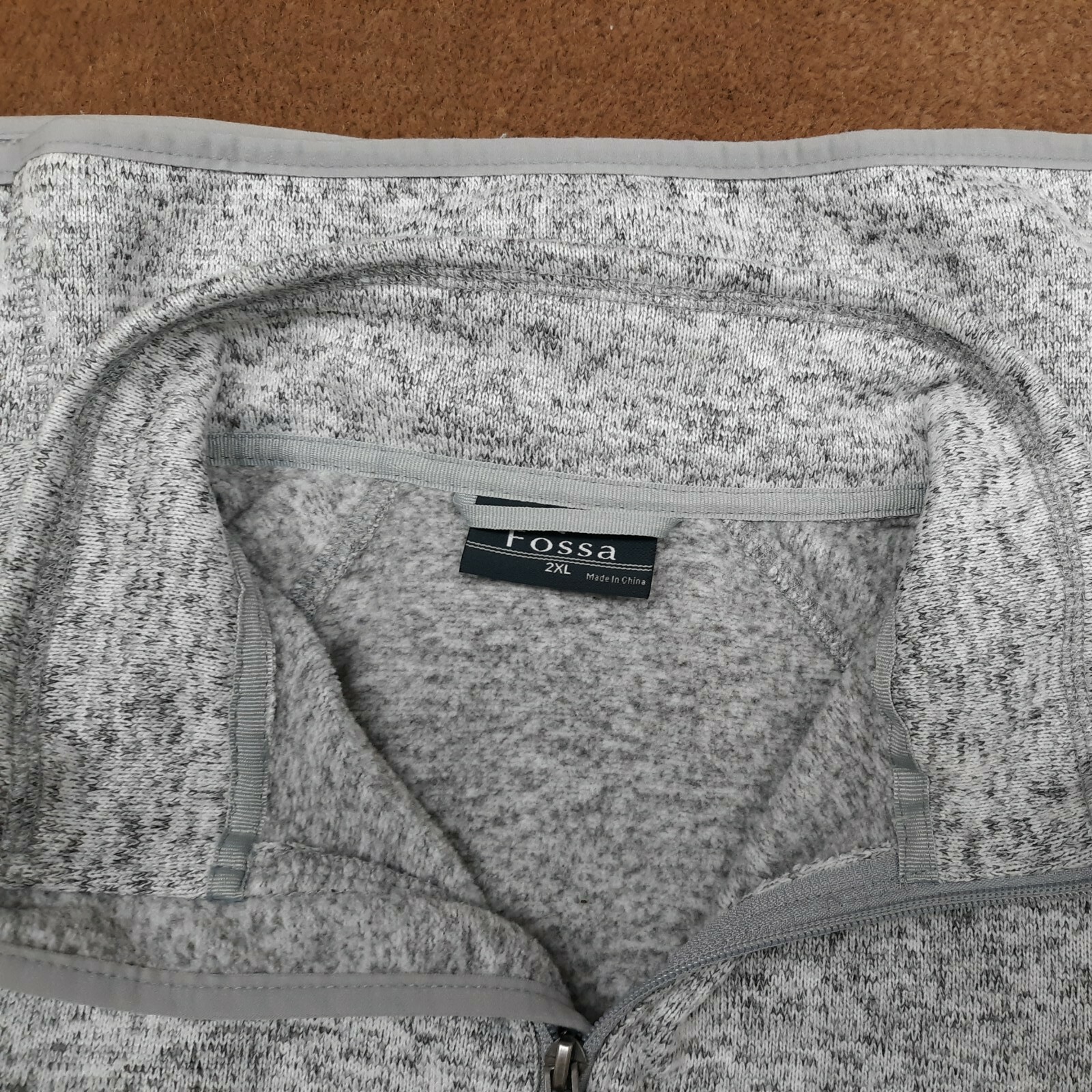 FOSSA VILLA Sweater Fleece Gray Jacket 