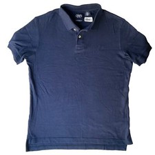 Chaps Men  s Short Sleeve Polo Shirt Size S, Solid Blue, Custom Fit