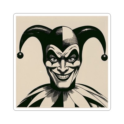 Vintage Joker Stickers, Dark Humor Decals, Laptop Stickerss, Nostalgic Art