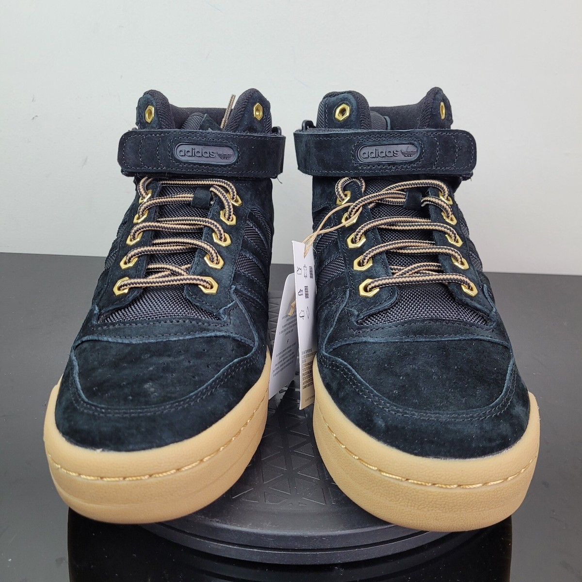 Adidas Originals Forum Mid Athletic Black Gum Suede Shoes GZ4620
