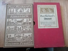 POOR RICHARD'S ALMANACK in Slipcase, Peter Pauper Press, Illustrated, Aphorisms