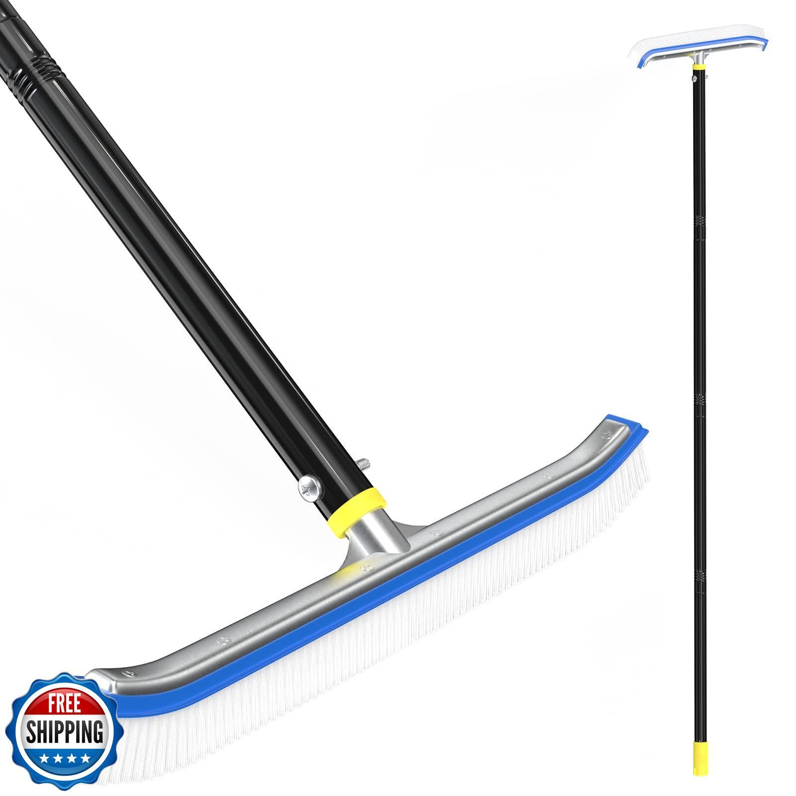 18-Inch Pool Brush with 4FT Heavy Duty Pole and Nylon Bristles