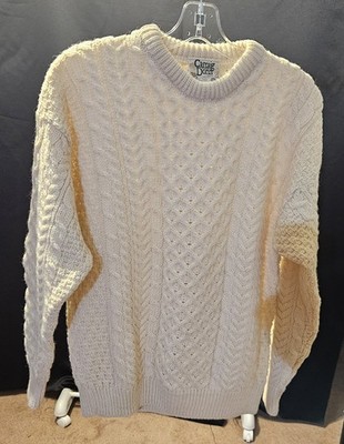 Carraig Donn 100% Pure Wool Sweater  Made in Aran Ireland - New w/o Tags - Sz S