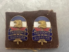 Lot Of 2 Vintage WWII USAMM US Army Forces Command (FORSCOM) DUI Crest Pin