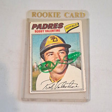 Topps 1977 Bobby Valentine Rookie Card #629 San Diego Padres Signed. rookie card picture