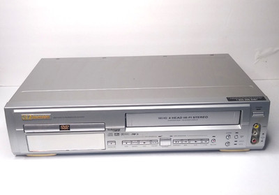 Emerson EWD2202 VCR DVD Combo Record Player 4 Head Hi-Fi Stereo, Silver