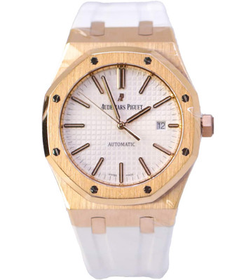 Audemars Piguet Royal Oak 15400OR Rose Gold Sliver-toned Dial Manual Unisex 41mm