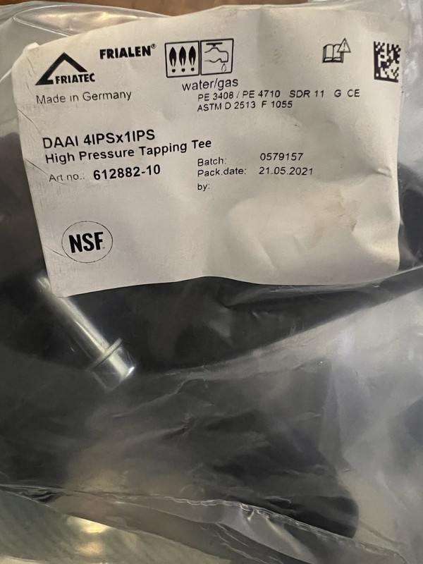 Frialen 4"x1" Electrofusion Tapping Tees