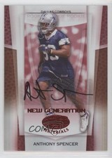 2007 Leaf Certified Materials Mirror Red Signatures Anthony Spencer Auto ms9