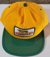 DEKALB SEED CORN Green  Yellow Vintage Foam Swingster Hat Cap Made USA Advertis