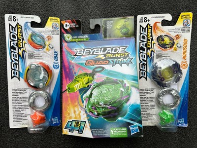 LOT 3 NIB BEYBLADE BURST QUAD STRIKE H2 + odax, horusood!