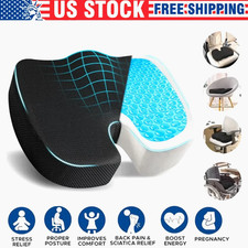 Memory Foam Seat Cushion Office Chair Car Seat Pad Coccyx Tailbone Pain Relief
