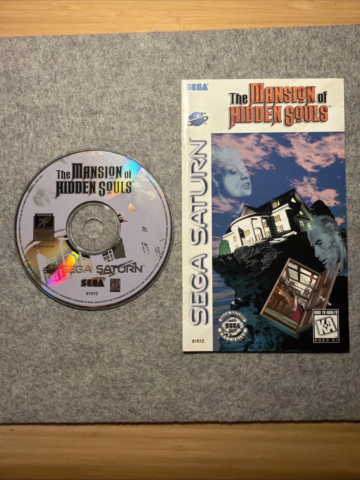 Mansion of the Hidden Souls (Sega Saturn, 1995) Disc & Manual Only T&W