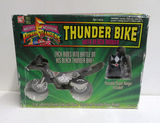 Vintage Mighty Morphin POWER RANGERS Thunder Bike with Black Ranger 1994 New SEE