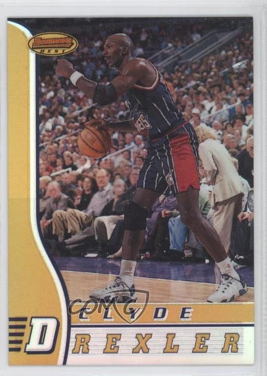 1996-97 Bowman's Best Refractor Clyde Drexler #75 HOF 0s3