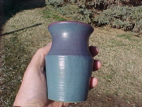 VAN BRIGGLE DEBORAH HAGER UTILITARIAN VASE W SIGNED CARD NRMT