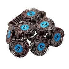 20 Pcs Dremel Flap Wheel Sandpaper - 80 Grit, 1/8" Shank for Drill, Grinder, Rot