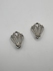Vintage Avon  Dot Signature Pierced Earrings Polished And Textured Silver Tone — photo 3