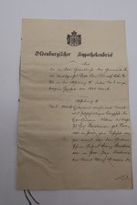 Oldenburg Germany 1895 Hypothekenbrief Mortgage Document 1400 Mark Jever