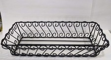 Storage Basket black wire ornate scroll design. FREE SHIPPING