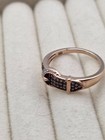 Champagne & White Diamond Buckle Ring in RG Vermeil Over Sterling, 0.25 ctw Sz 8 — photo 4