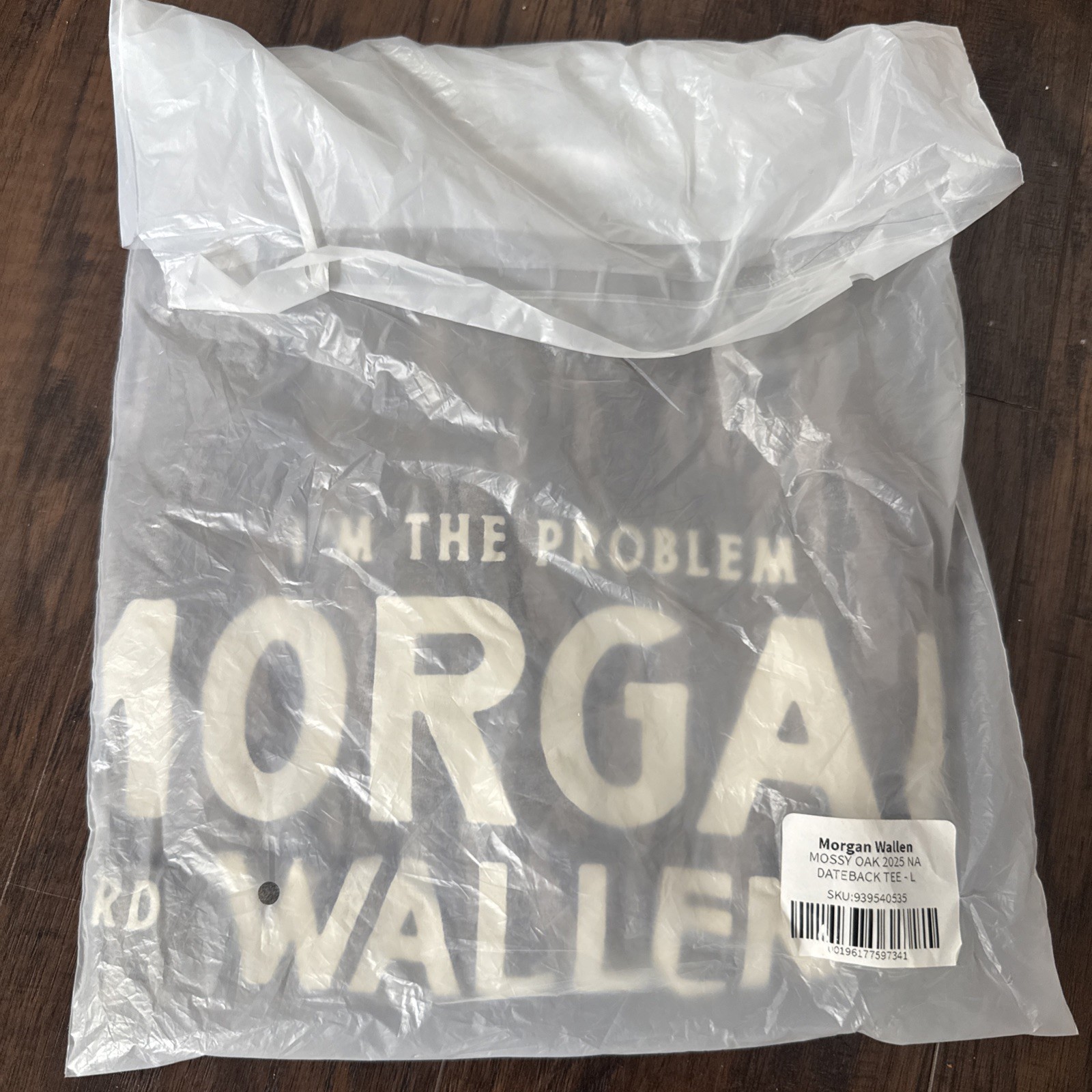 Morgan Wallen | OFFICIAL Tour Merch Tee 2025 | Mossy Oak Camo Shirt | SIZE: L