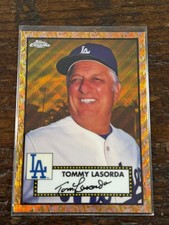 2021 Topps Chrome Platinum Anniversary - #651 Tommy Lasorda - Gold Wave /50