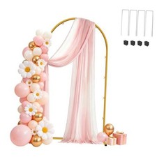 6 FT Wedding Arch Frame Backdrop Stand for Party, Balloon Arch 6 x 2.6 FT HxW 