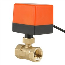 √Vanne à Bille Motorisée En Laiton 2 Voies G3/4 DN20 DC12V Pour Climatiseur